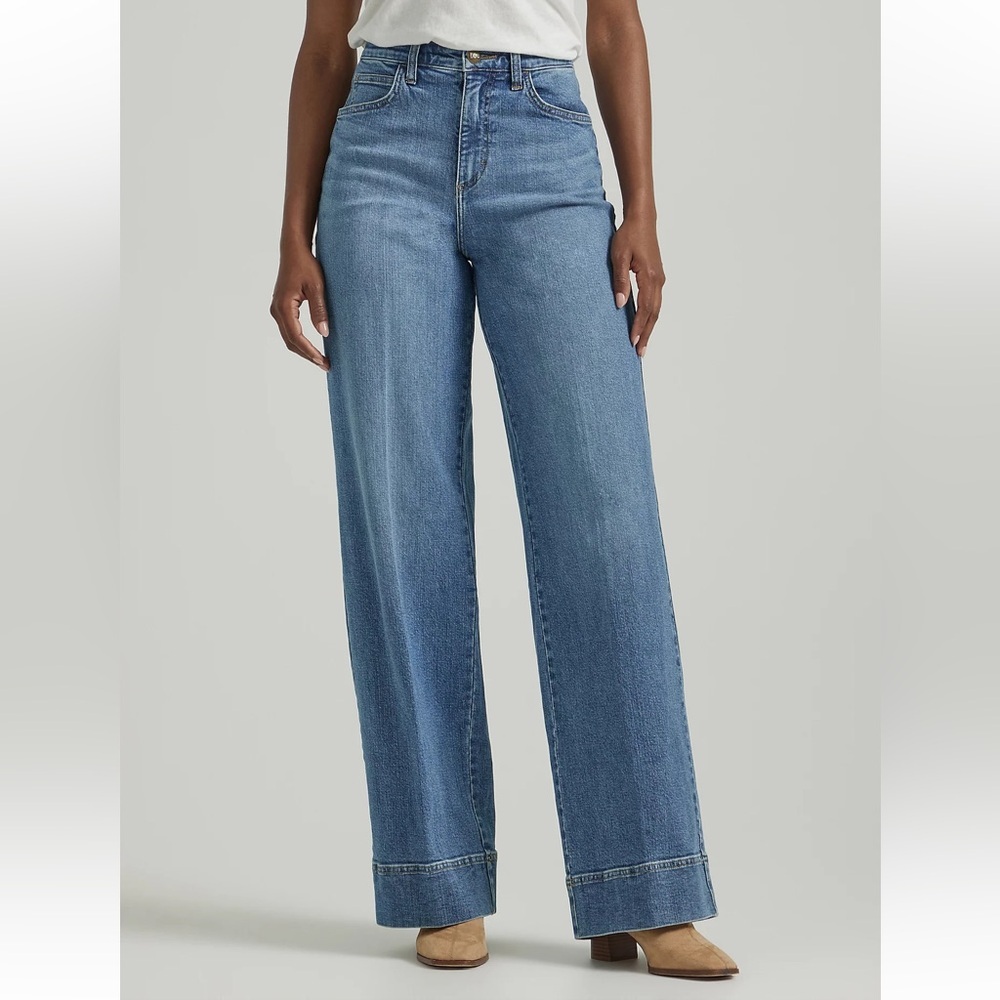 Lee Women's Classic Blue Wide Leg Jeans